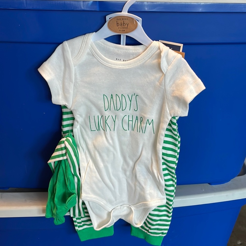 Rae Dunn - DADDY’S LUCKY CHARM - 6-9 months set